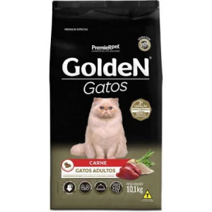Ração Premier Pet Golden Gatos Adultos Sabor Carne 10,1Kg